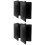 4Pièces Support PU Noir, Clipboards Compacts Pour 7