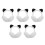 5Pièces Cache-Oreilles Motif Panda Portable Coloré 8