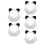 5Pièces Cache-Oreilles Motif Panda Portable Coloré 9