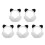 5Pièces Cache-Oreilles Motif Panda Portable Coloré 4