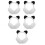 5Pièces Cache-Oreilles Motif Panda Portable Coloré 10