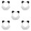 5Pièces Cache-Oreilles Motif Panda Portable Coloré 5