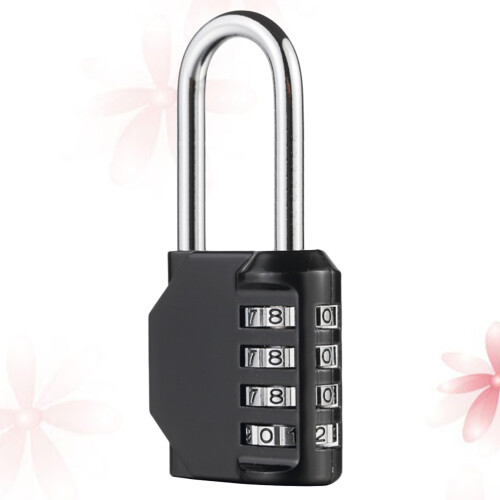 2Pièces Cadenas Suspendu 4 Chiffres Noir Durable Pour 1