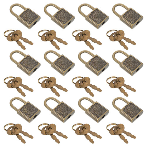 60Ensembles Mini Cadenas Métal Marron Jeu Pirate Avec Clé 1