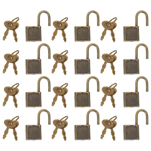 60Ensembles Mini Cadenas Métal Marron Jeu Pirate Avec Clé