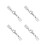 8Pièces Fermeture Bracelet Collier Durable Acier Argent Simple 2