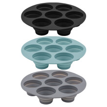 15Pcs Nonstick Silicone Muffin Cups Assorted Color Baking Tray