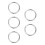 5Pcs Reusable Silver Cattle Nose Rings Durable Carbon Steel Farm Tools 7