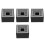4Pcs Black Metal Ashtray Square Desktop Butt Holder for Home 7