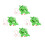 4Pcs Plastic Frog Toy Light Green Pull Along Toddler Party Decorations 5