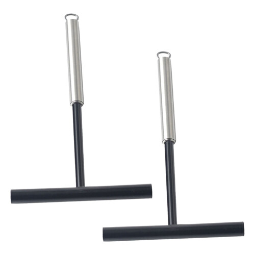 6Pièces Accessoires Spatules Crème Acier Inoxydable Noires 1