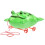 4Pcs Plastic Frog Toy Light Green Pull Along Toddler Party Decorations 3