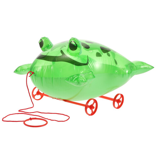 4Pcs Plastic Frog Toy Light Green Pull Along Toddler Party Decorations 2