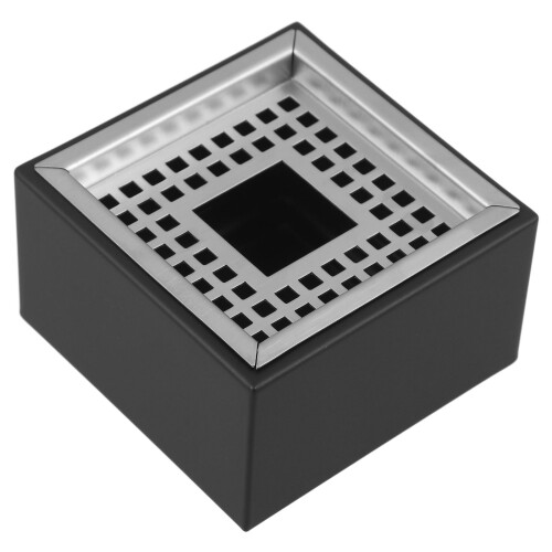 4Pcs Black Metal Ashtray Square Desktop Butt Holder for Home 1