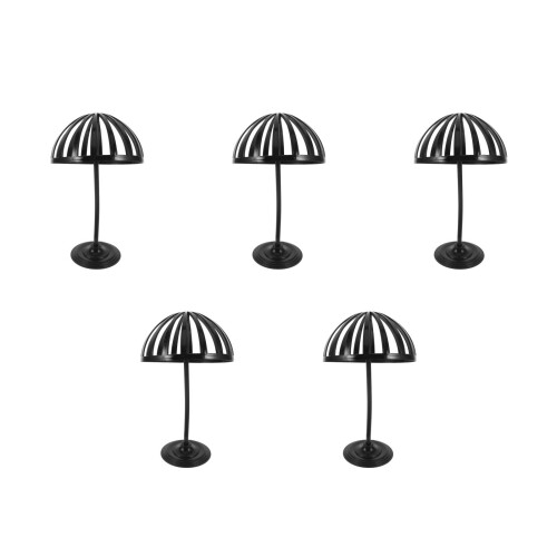5Pcs Black Plastic Freestanding Dome Cap Holder Display Rack 2