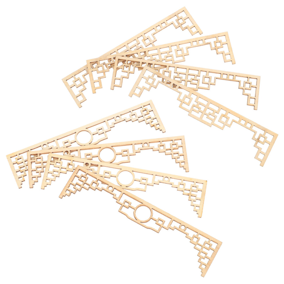 Photos - Doll Accessories 24Pcs Beige Miniature Room Divider Wooden Screen for Dollhouse Decor