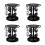 4Pcs Space-Saving Black Sunglasses Organizer with Bottom Tray 3
