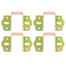 8Pcs Golden Iron Bed Rail Brackets Heavy Duty Home Bed Frame Hardware