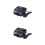 2Pcs Black Car Heating Fan Defroster Low Power Consumption Safe 6