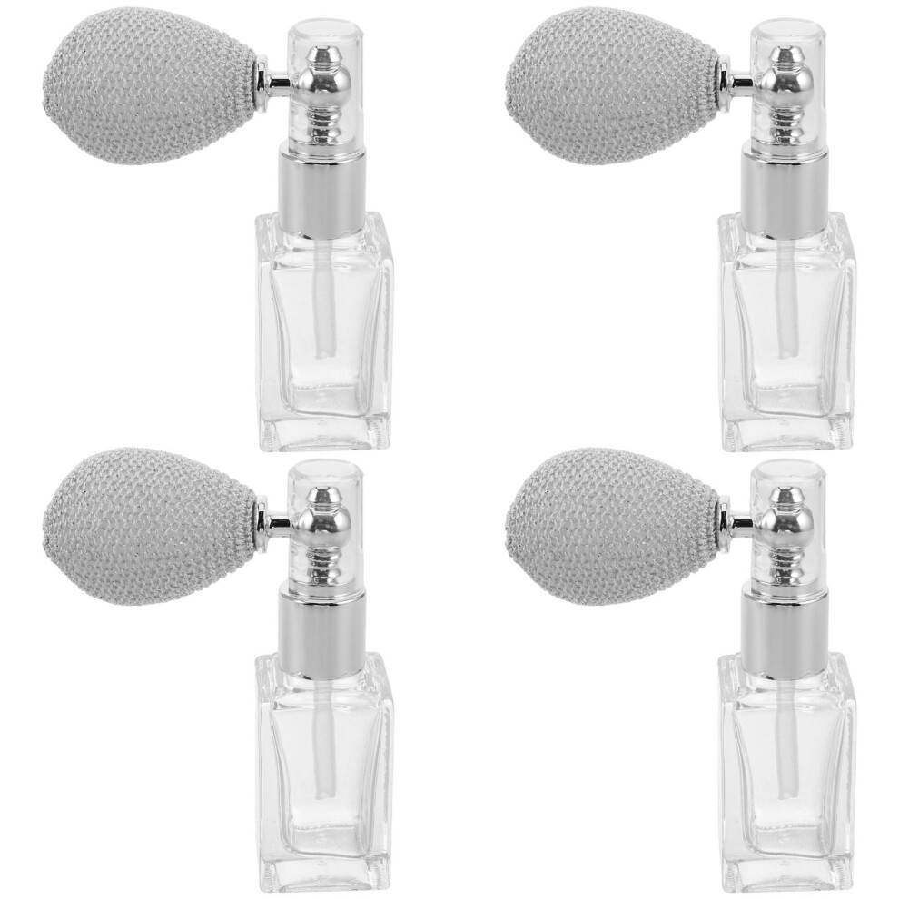Villcase 4Pcs Portable Transparent Glass Atomizer Bottles Precision Mist Spray