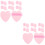 100Pcs Heart Shaped Makeup Powder Puff Pink Cosmetic Face Tools 6