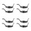 8Pcs Black Adjustable Straps for Secure Cycling Fit 4
