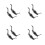 8Pcs Black Adjustable Straps for Secure Cycling Fit 5
