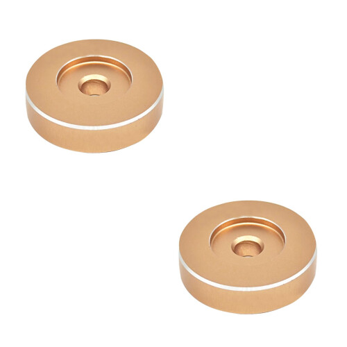 2Pcs Gold Lightweight 45 Adapter for 7 Inch Vinyl Record Player 2