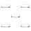 5Pcs ABS Car Front Reading Lamp Cover Silver Interior Decor 6