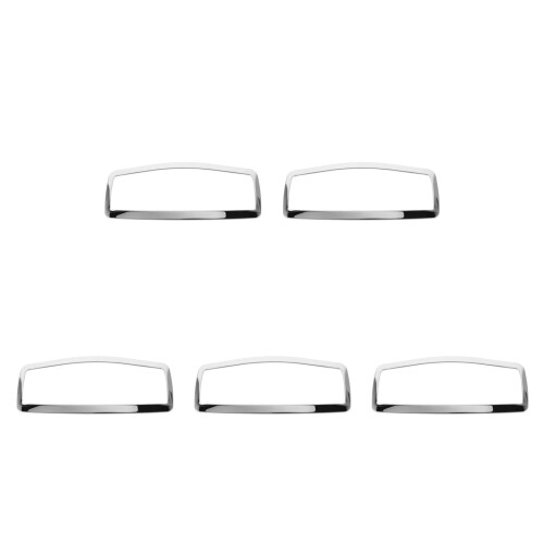 5Pcs ABS Car Front Reading Lamp Cover Silver Interior Decor 2