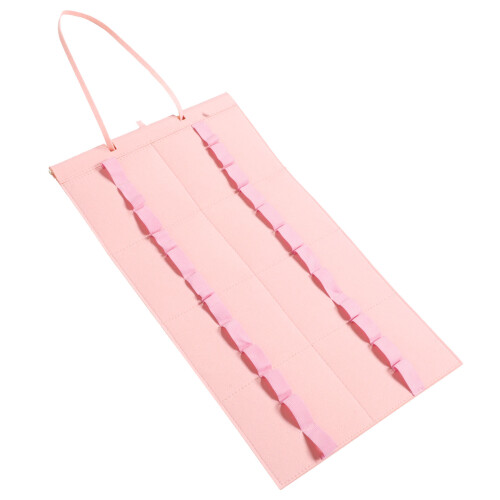2Pcs Durable Pink Felt Karate Belt Display Holder Wall Organizer Rack 2