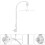 2Sets White Mobile Arm Holder Plastic Bed Bell Support 8