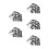 Self Adhesive Black PVC Mailbox Number Sign Decals Weatherproof 6