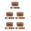 5Pcs Durable Wooden Guitar Pick Organizer with Storage Case 10