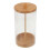 2Pcs Acrylic Straw Storage Container with Wood Lid for Countertop Use 3