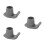 3Pcs Walker Slides Grey Durable Tpr PP Anti-Slip Replacement 3
