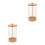 2Pcs Acrylic Straw Storage Container with Wood Lid for Countertop Use 4