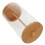 2Pcs Acrylic Straw Storage Container with Wood Lid for Countertop Use 1