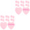 100Pcs Heart Shaped Makeup Powder Puff Pink Cosmetic Face Tools 3