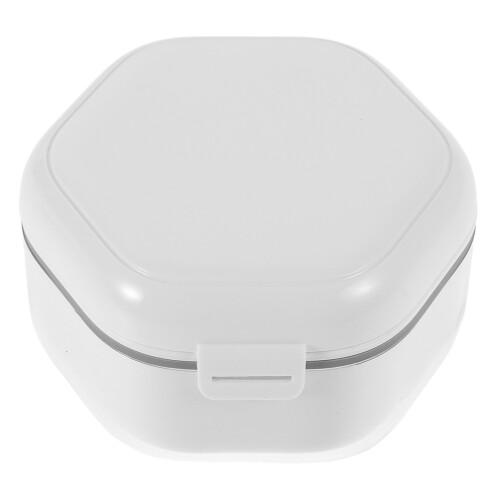 5Pcs Portable Plastic Teeth Organizer Retainer Storage Box White