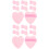 100Pcs Heart Shaped Makeup Powder Puff Pink Cosmetic Face Tools 5