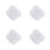 4Pcs Sleek White Plastic Travel Retainer Braces Storage Case 4