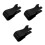 3Pcs Durable Rear Wiper Arm Cap Covers for Auto Front Windshield Black 6
