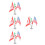 4Sets Metal Mini Flag Stand - Usa Mexico Canada Table Flag Display Set 10