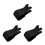 3Pcs Durable Rear Wiper Arm Cap Covers for Auto Front Windshield Black 8