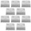 10Pcs Heavy-Duty Iron Tape Dispenser Cutter Silver Replacement 1