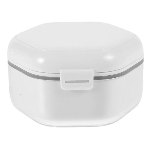 5Pcs Portable Plastic Teeth Organizer Retainer Storage Box White 2