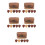 5Pcs Durable Wooden Guitar Pick Organizer with Storage Case 9