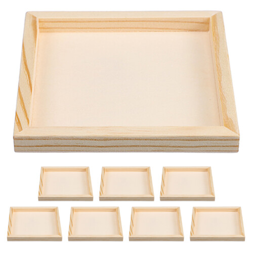 16Pcs Sturdy Beige Wood Puzzle Organizer and Sorting Trays 1