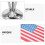 4Sets Metal Mini Flag Stand - Usa Mexico Canada Table Flag Display Set 8